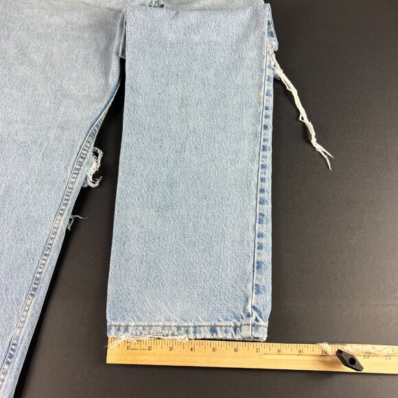 VTG 90s Levi's Silver Tab Jean Junior 28x30* Loose Blue Distressed Denim Tag 7Jr - Picture 10 of 16
